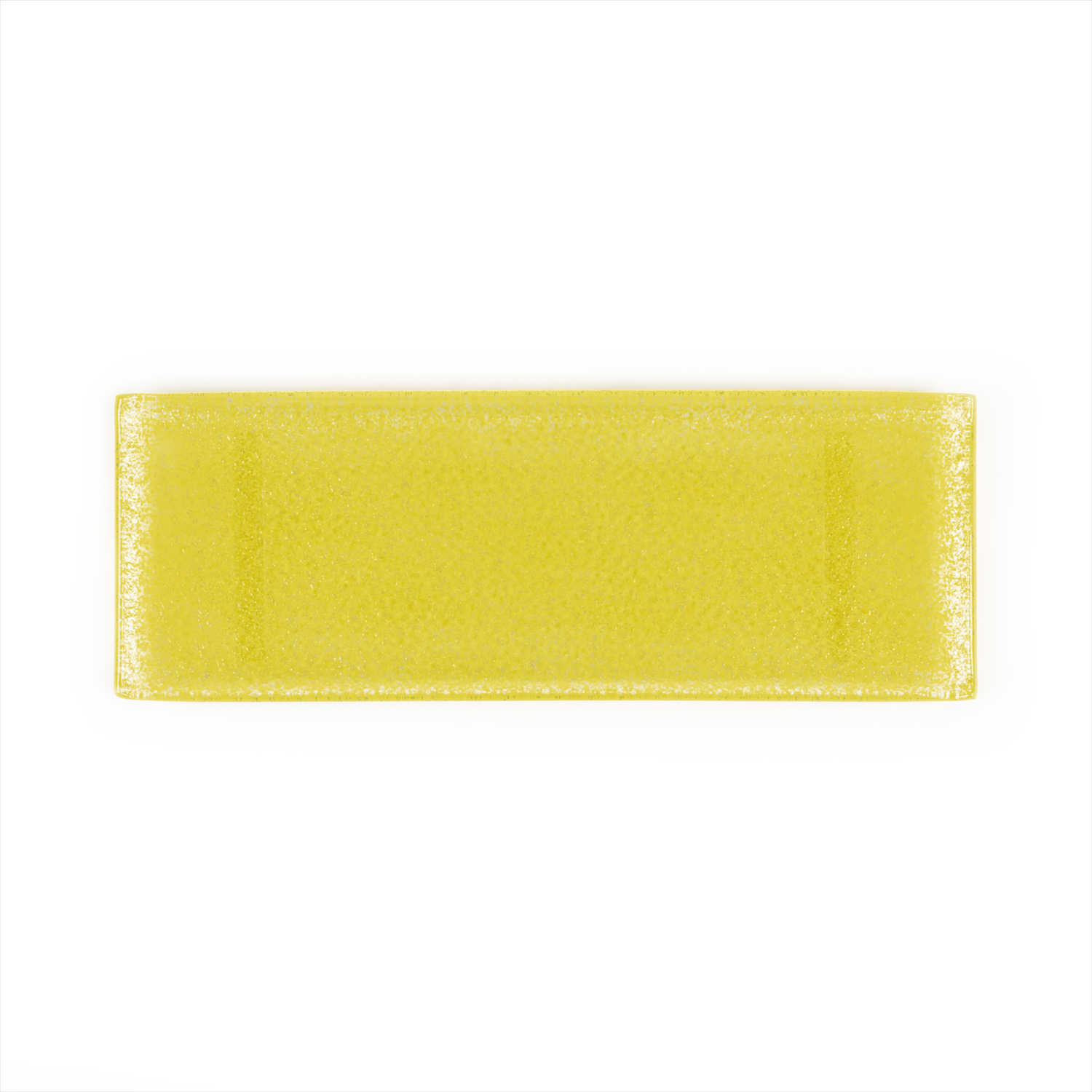 Fusion Glass Platter Yellow Rectangular 13.75″ x 5″ x 0.75″  CasePack:12