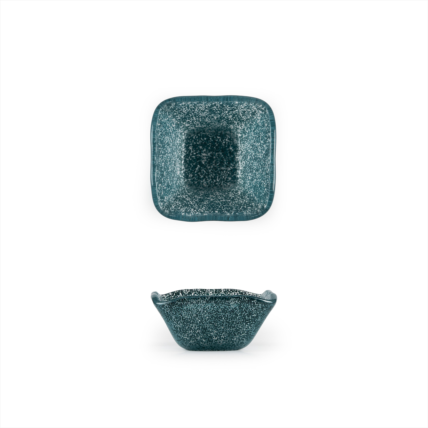 Fusion Glass Ramekin Turquoise Square 2.75″ x 2.75″ x 1.5″  2 oz. CasePack:24