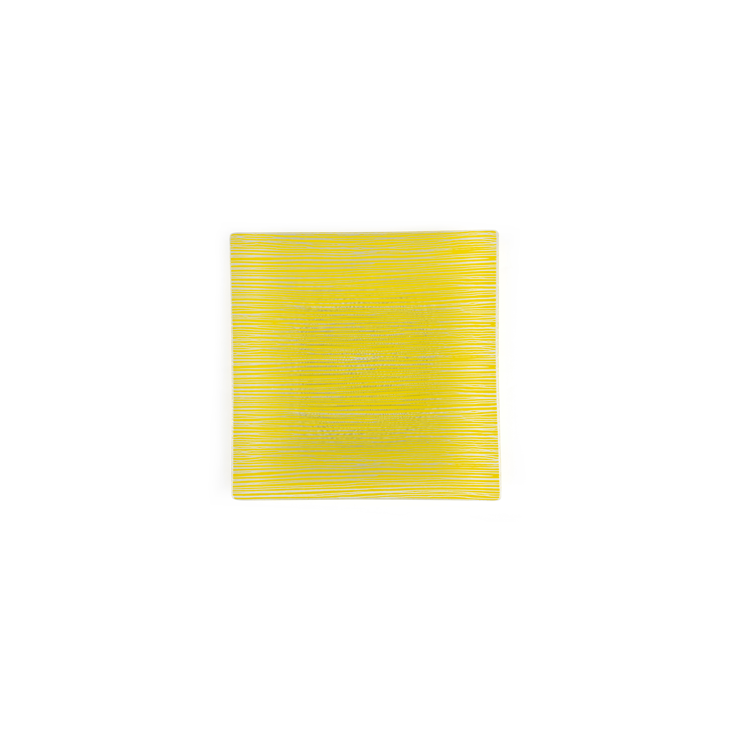 Fusion Glass Plate Yellow Square 7.75″ x 7.75″ x 0.5″  CasePack:12