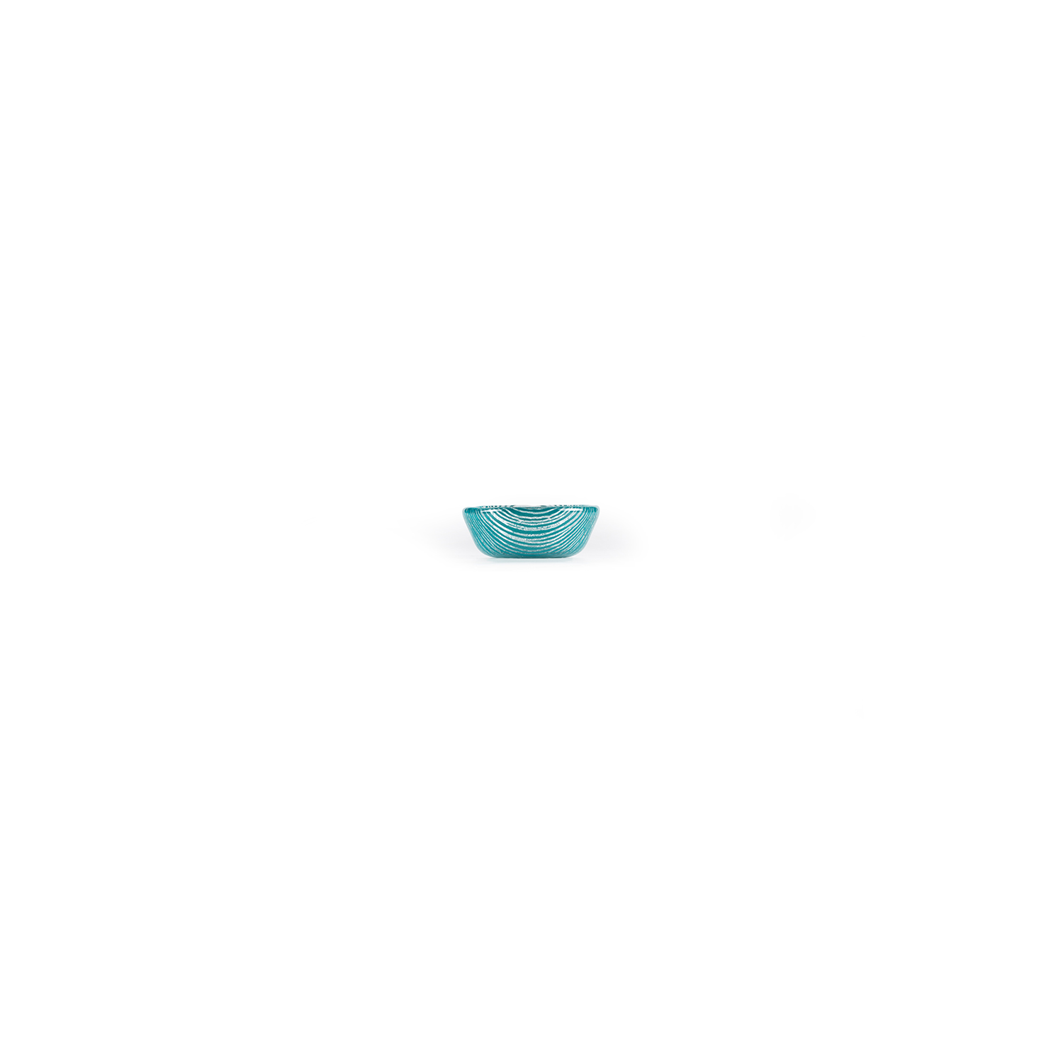 Fusion Glass Bowl Turquoise Round 2.75″ x 2.75″ x 1.25″  4 oz. CasePack:24
