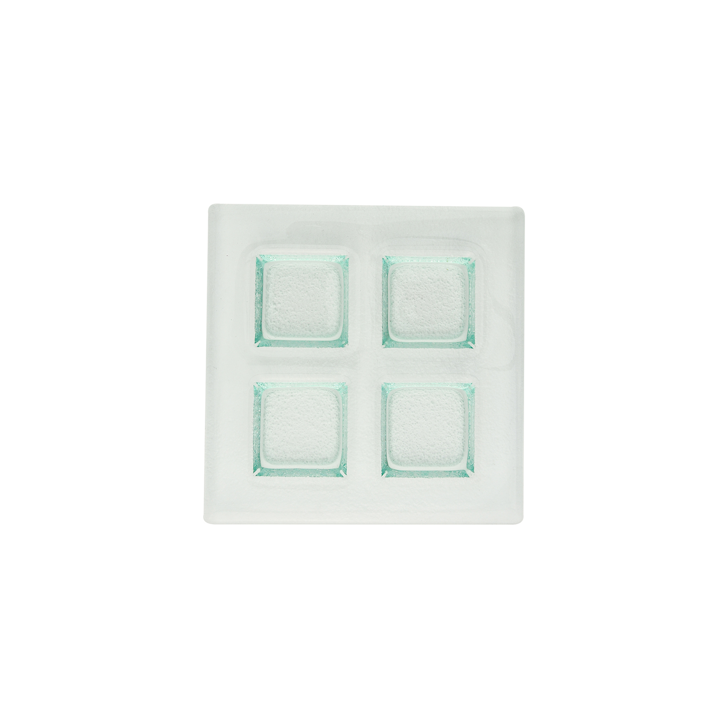 Fusion Glass Sectional Plate Clear Square 8″ x 8″ x 1″  9 oz. CasePack:12