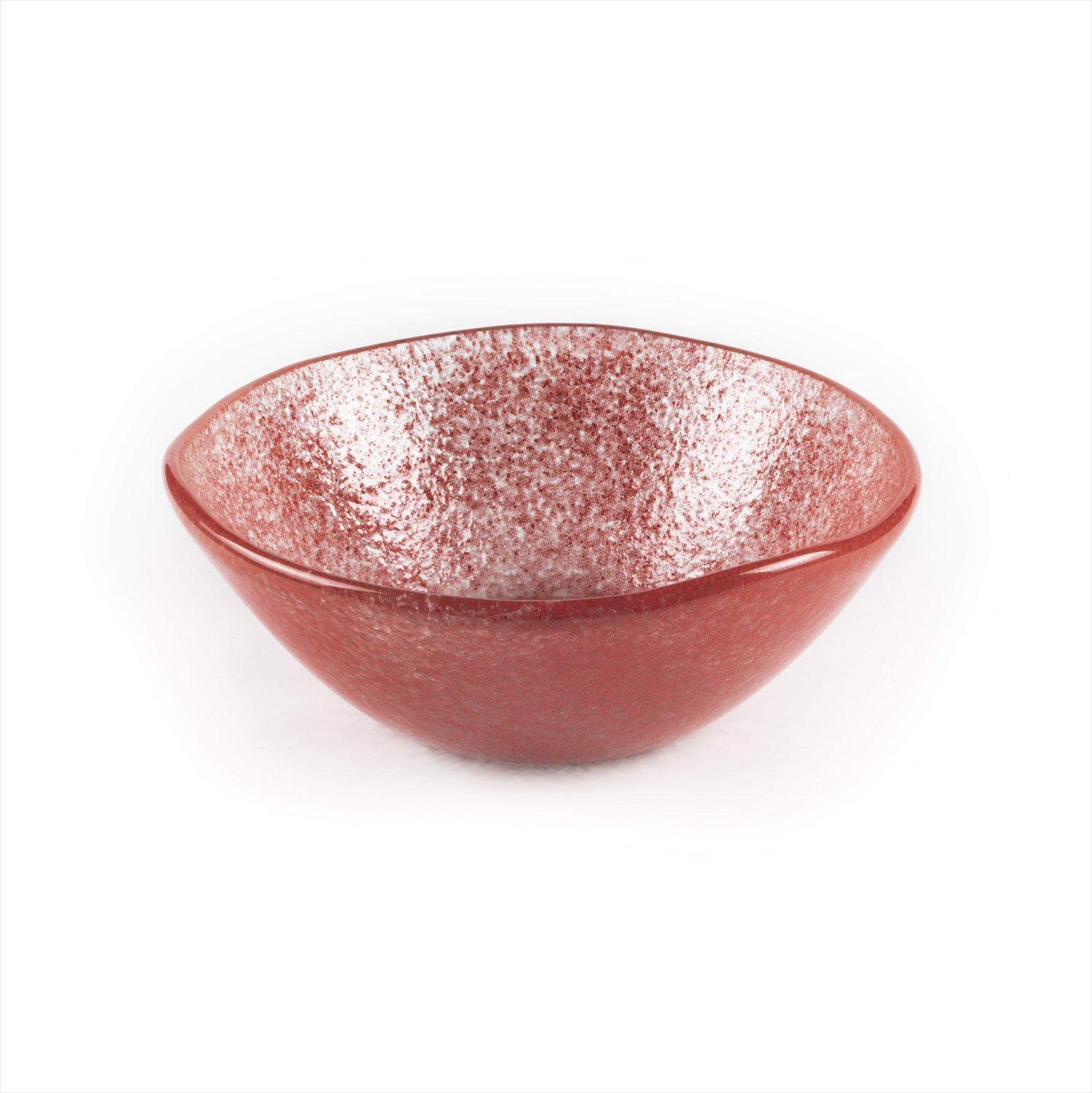 Fusion Glass Bowl Red Round 7.5″ x 7.5″ x 2.75″  20 oz. CasePack:12