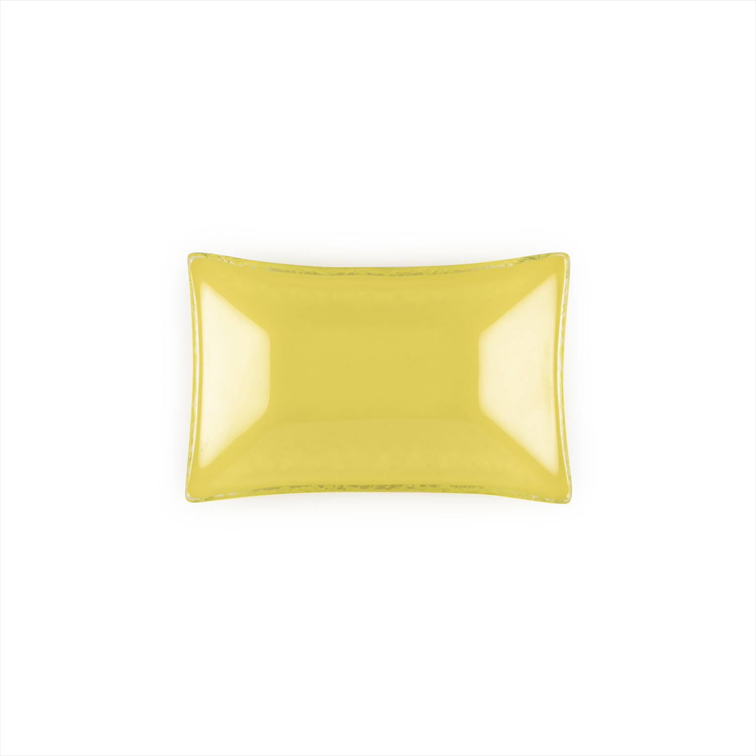 Fusion Glass Ramekin Yellow Rectangular 4.25″ x 2.5″ x 0.5″  1 oz. CasePack:24