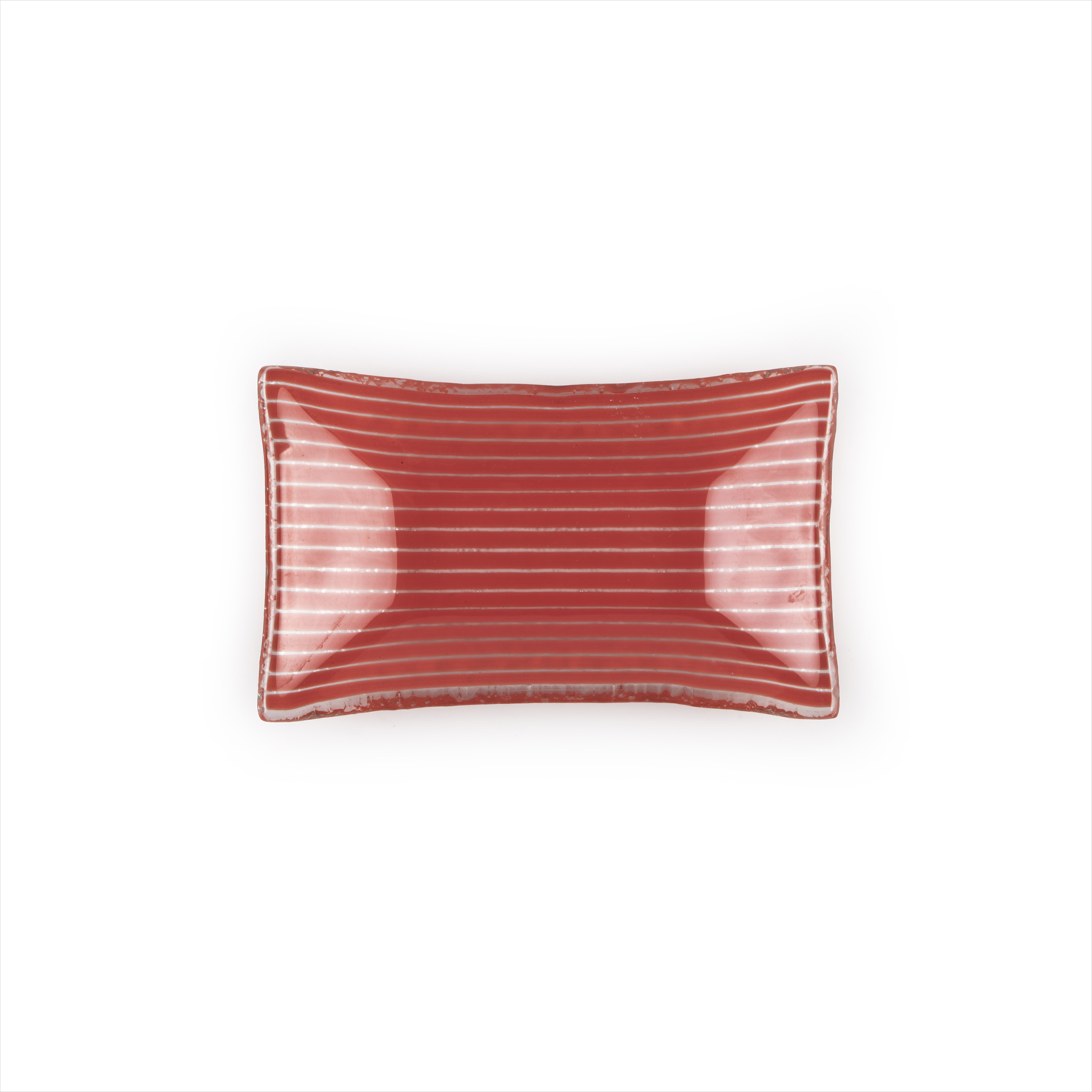 Fusion Glass Ramekin Red Rectangular 4.25″ x 2.5″ x 0.5″  1 oz. CasePack:24