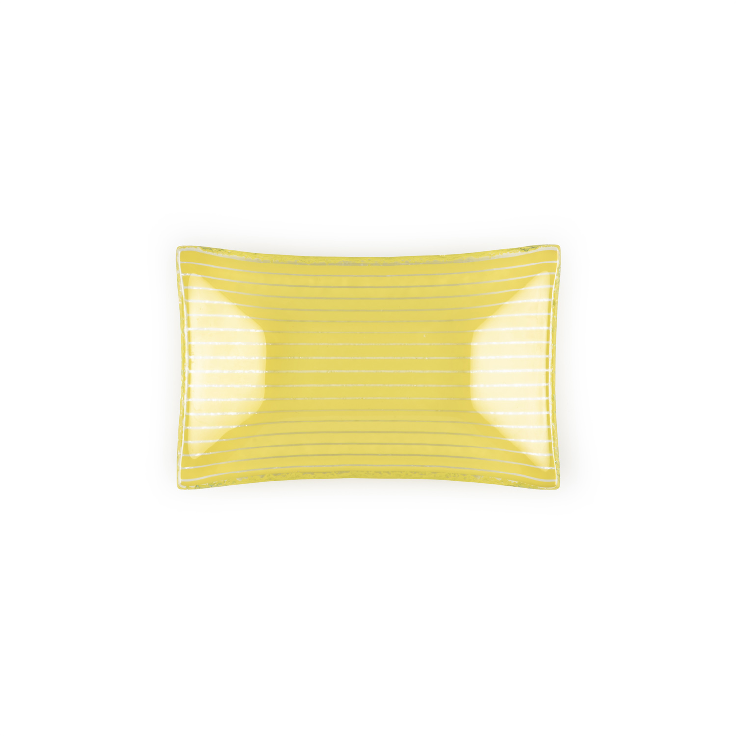 Fusion Glass Ramekin Yellow Rectangular 4.25″ x 2.5″ x 0.5″  1 oz. CasePack:24