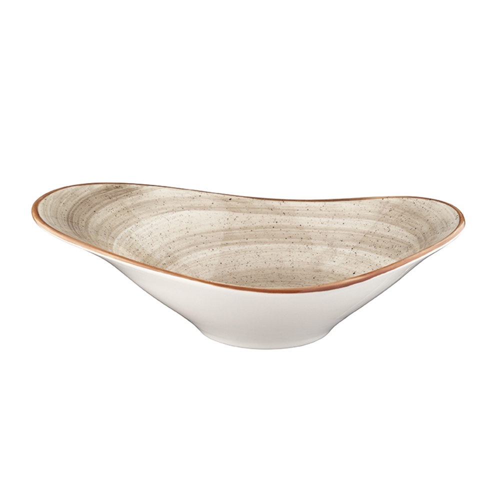 Terrain Porcelain Stream Bowl Brown Oval 11″ x 7.5″ x 3.5″  23 oz. CasePack:6