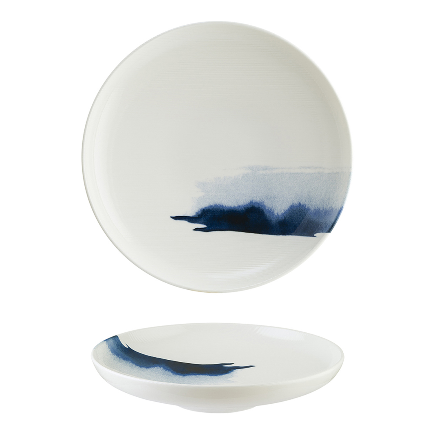 Blue Wave Porcelain Bowl Round