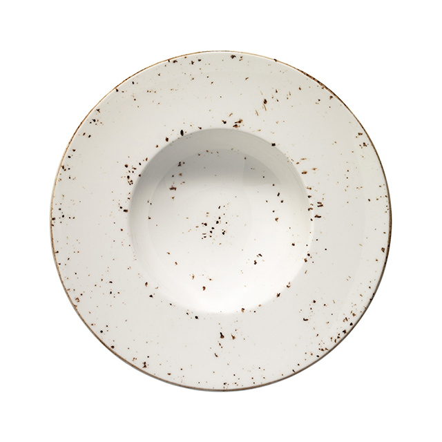 Grain Porcelain Wide Rim Bowl Decorated Round 11″ x 11″ x 2.5″  16 oz. CasePack:6