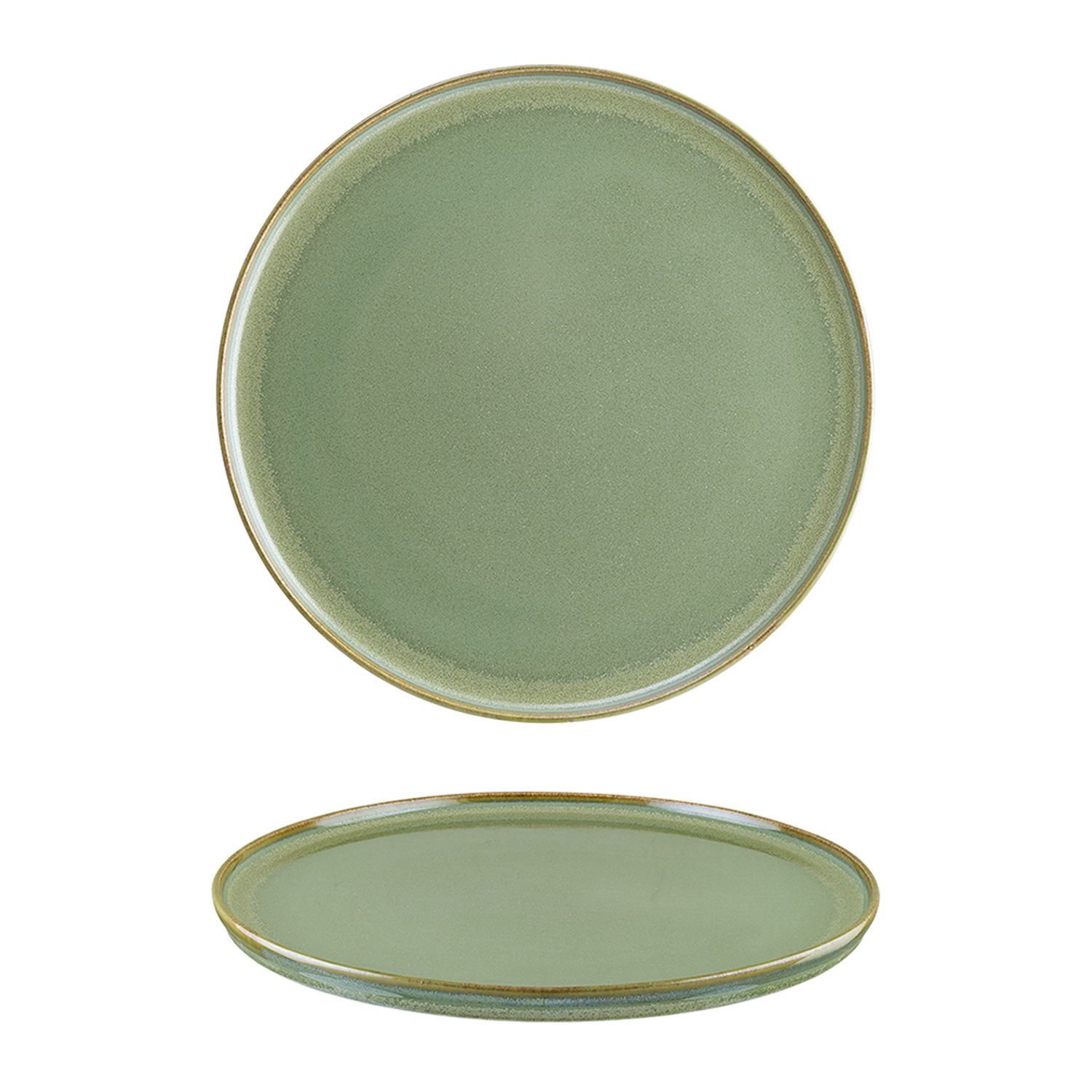 Sage Porcelain Plate Round