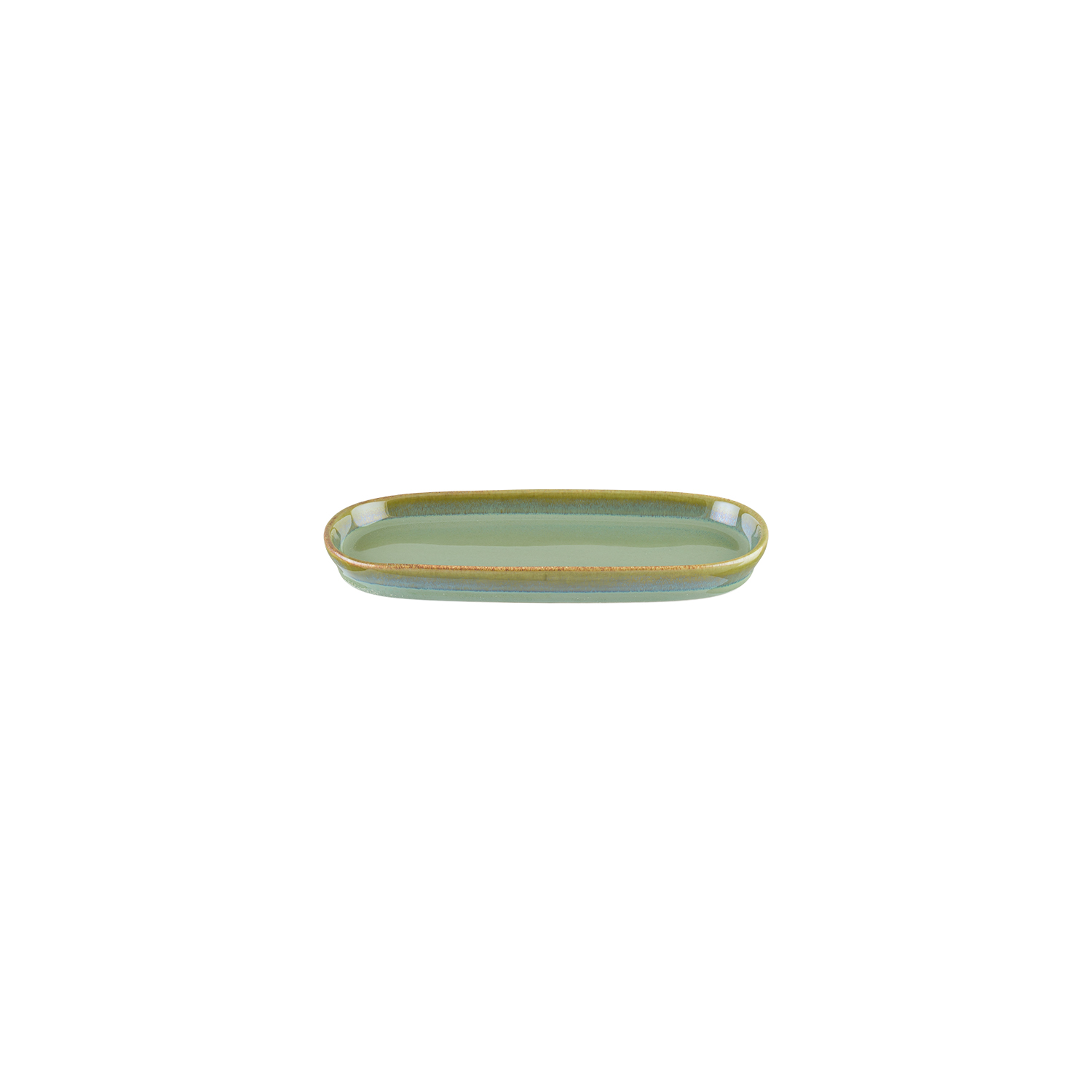 Sage Porcelain Platter Green Oval 8.5″ x 4″ x 1″  CasePack:12