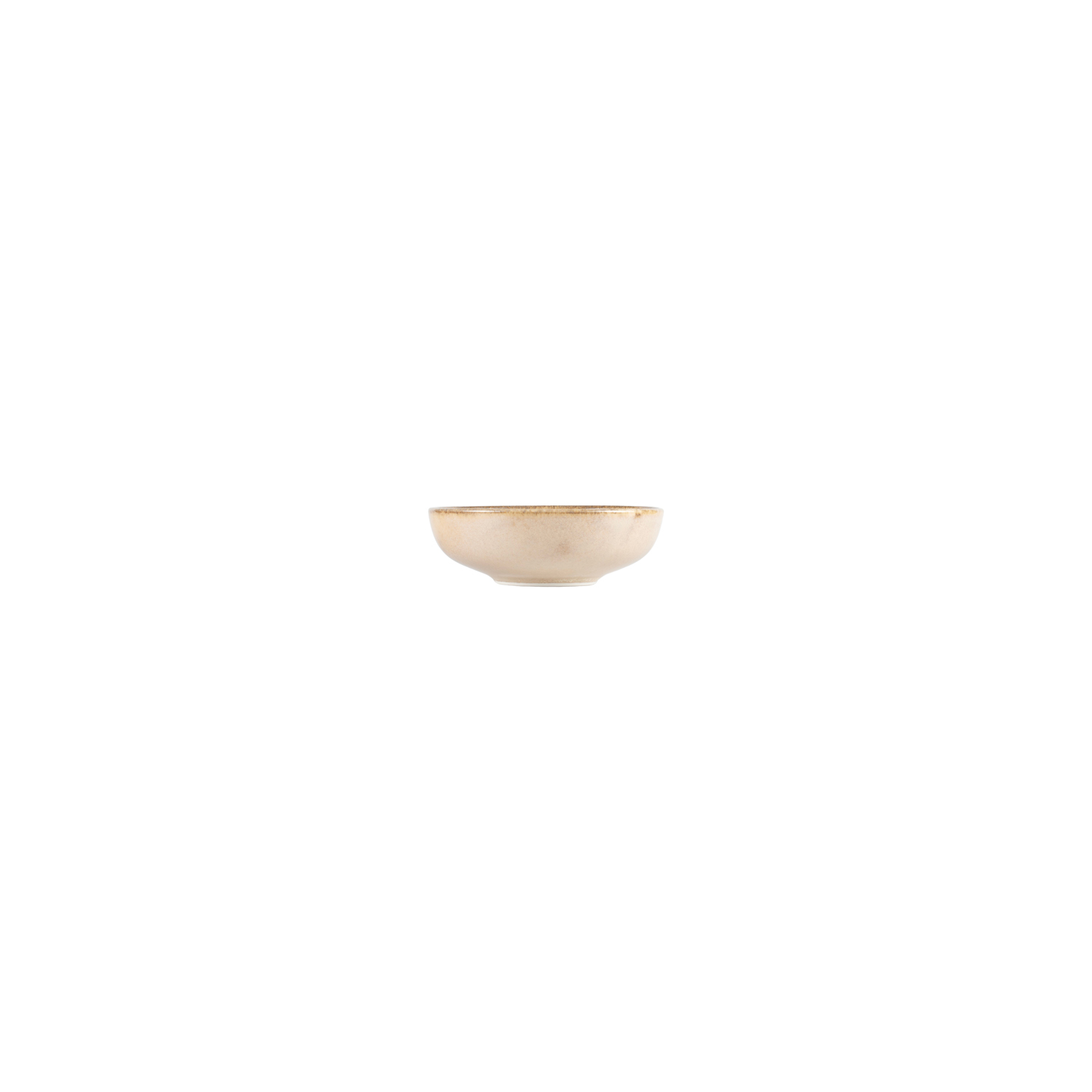 Sand Porcelain Bowl Beige Round 4″ x 4″ x 0.75″  4 oz. CasePack:12