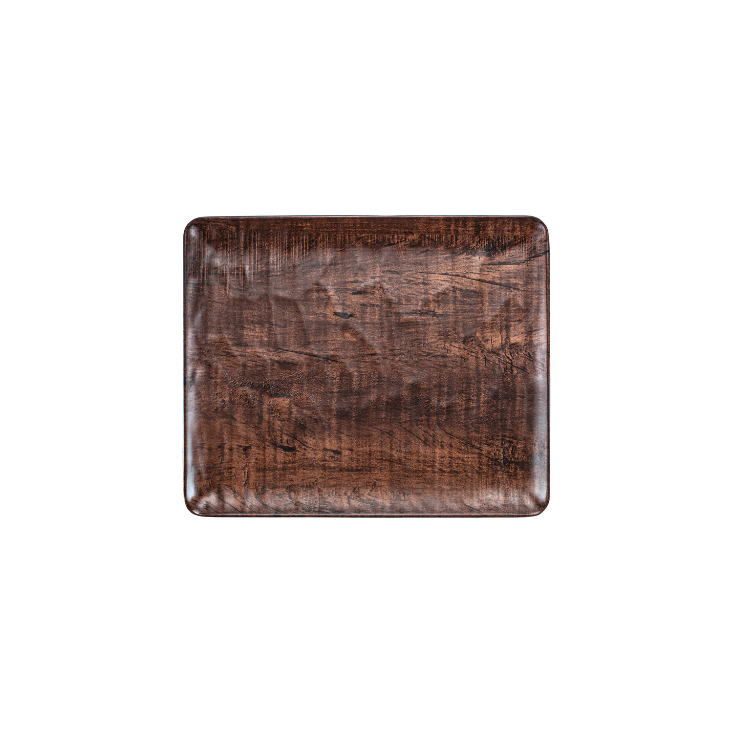 Turgla Composite Plate Brown Rectangular 12.75″ x 10.5″ x 0.5″  CasePack:12